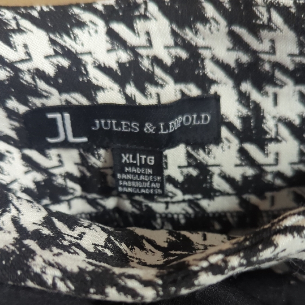 Jules & Leopold Black and White Houndstooth Pants - Picture 2 of 4